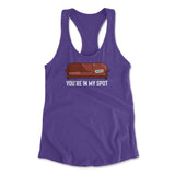 You're In My Spot Womens Racerback Tank in Purple Rush color