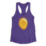 I Believe In Science Womens Racerback Tank in Purple Rush color