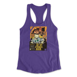Cat Wars - The Vet Strikes Again Womens Racerback Tank in Purple Rush color