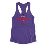 I Do Marathons On Netflix Womens Racerback Tank in Purple Rush color