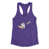 Creation Of Adam - Toilet Paper Womens Racerback Tank in Purple Rush color