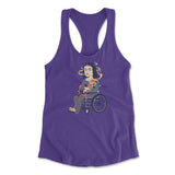 Monalisa Smoking Womens Racerback Tank in Purple Rush color