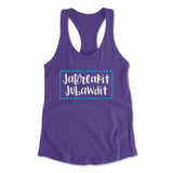 Jabreakit Jabawdit Womens Racerback Tank in Purple Rush color