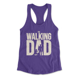 The Walking Dad Womens Racerback Tank in Purple Rush color
