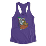 Iam Bearman Womens Racerback Tank in Purple Rush color