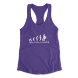 Female Evolution Womens Racerback Tank in Purple Rush color