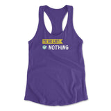 To Do List, Nothing Womens Racerback Tank in Purple Rush color