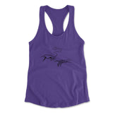 Creation Of Adam - Smoking Womens Racerback Tank in Purple Rush color