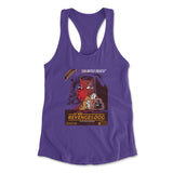 Cat Wars - Revenge Of The Dog Womens Racerback Tank in Purple Rush color