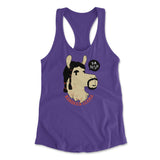 Kendrick Llama Womens Racerback Tank in Purple Rush color