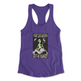 I Mostly Want Peace, Love And Weed Womens Racerback Tank in Purple Rush color