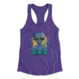Alien Joint Womens Racerback Tank in Purple Rush color