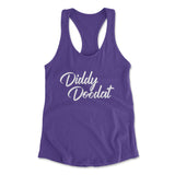 Diddy Doodat Womens Racerback Tank in Purple Rush color