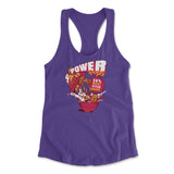 Power Loops Womens Racerback Tank in Purple Rush color