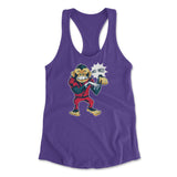 Dancing Monkey Jackson Womens Racerback Tank in Purple Rush color