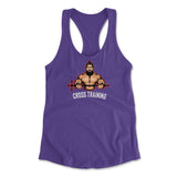 Cross Training Womens Racerback Tank in Purple Rush color