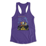 Cat Wars - May The Cat Mint Be With You Womens Racerback Tank in Purple Rush color