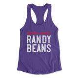 Secret Agent Randy Beans Womens Racerback Tank in Purple Rush color