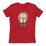 Hedge Hog Potter Womens T-Shirt in Red color