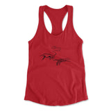 Creation Of Adam - Smoking Womens Racerback Tank in Red color