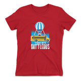 Straight Outta Battle Bus Womens T-Shirt in Red color