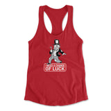 Change Luck Monopoly Parody Womens Racerback Tank in Red color