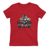 Sleepy Robot Womens T-Shirt in Red color