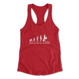 Female Evolution Womens Racerback Tank in Red color