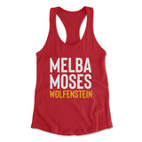Melba Moses Wolfenstein Womens Racerback Tank in Red color
