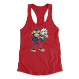 Dancing Monkey Jackson Womens Racerback Tank in Red color
