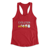 Popcorn Evolution Womens Racerback Tank in Red color
