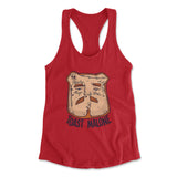 Toast Malone Womens Racerback Tank in Red color