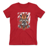 German Shepard Gamer Dog Womens T-Shirt in Red color