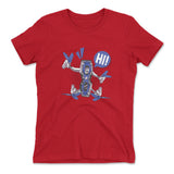 Quadcopter Robot Womens T-Shirt in Red color