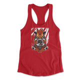 German Shepard Gamer Dog Womens Racerback Tank in Red color