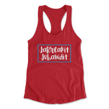 Jabreakit Jabawdit Womens Racerback Tank in Red color