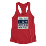 Things I Hate Womens Racerback Tank in Red color