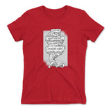 Debt Atlas Womens T-Shirt in Red color