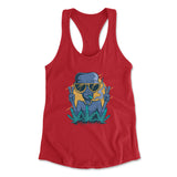 Alien Joint Womens Racerback Tank in Red color