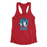 Master Hedgehog Womens Racerback Tank in Red color