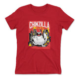 Chinzilla Monster Womens T-Shirt in Red color