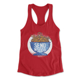 Send Noods Womens Racerback Tank in Red color
