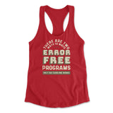 How Many Ways To Write Error Free Programs Womens Racerback Tank in Red color