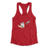 Creation Of Adam - Toilet Paper Womens Racerback Tank in Red color