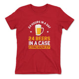 24 Hours In A Day, 24 Beers In A Case. Coincidence Womens T-Shirt in Red color