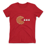 Pie Eating Cream Womens T-Shirt in Red color