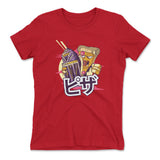 Pizza Kong Womens T-Shirt in Red color