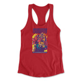 Invasion Of The Robots Womens Racerback Tank in Red color