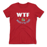 WTF - Where's The Food Womens T-Shirt in Red color