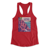 Coast Malone Womens Racerback Tank in Red color